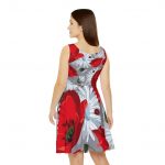 Poppy & Daisy Floral Skater Dress — Red Poppy Print AOP