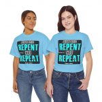 Jesus Said Repent Heavy Cotton Tee | Faith-Based Apparel, Christian Gifts, Spiritual Wear, Religious T-Shirts, Inspirational Clothing
