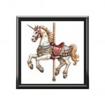 Carousel Unicorn Jewelry Box — Decorative Keepsake Box for Girls & Gift