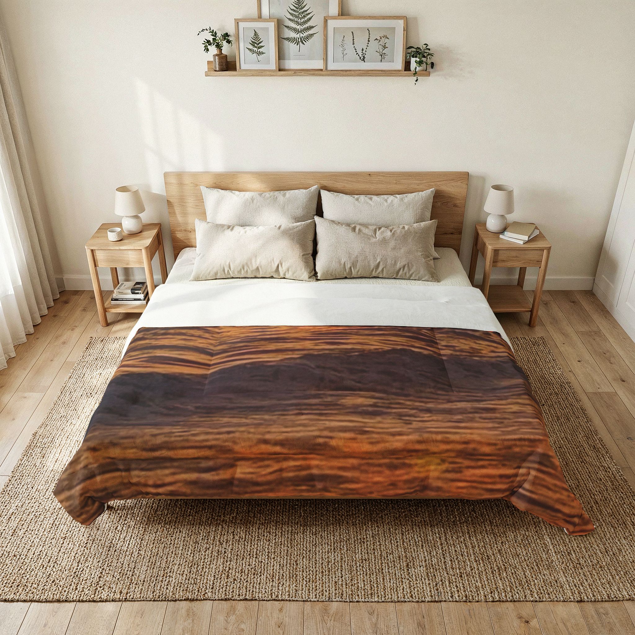 Sunset Ocean Cotton Comforter — Warm Beach-Inspired Bedding