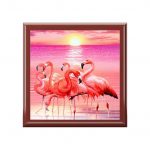 Flamingo Sunset Jewelry Box — Pink Tropical Keepsake Box