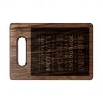 Engraved Motivational Wooden Cutting Board — 'Focus, Inspire, Encourage'