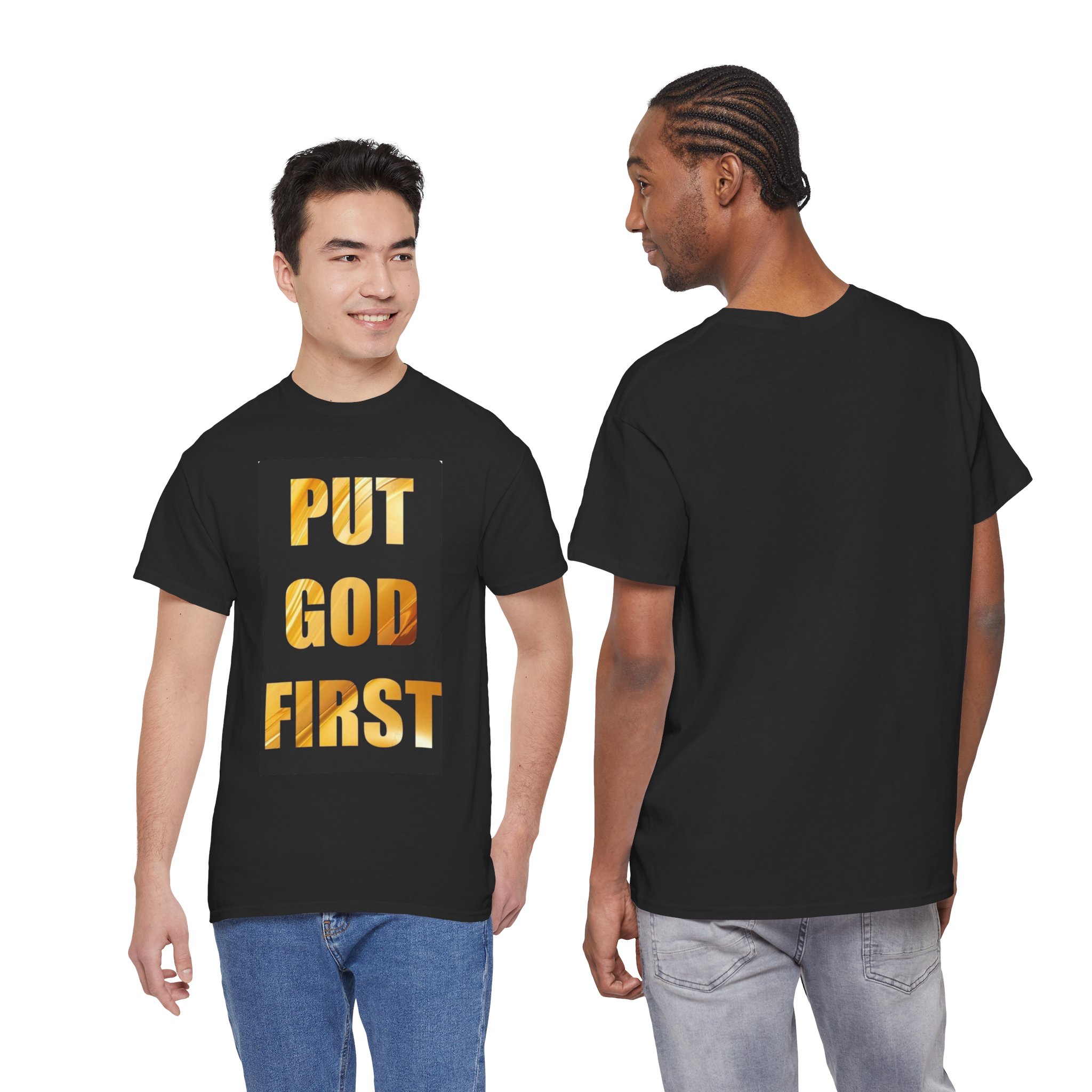 Put God First T-Shirt — Inspirational Christian Faith Tee