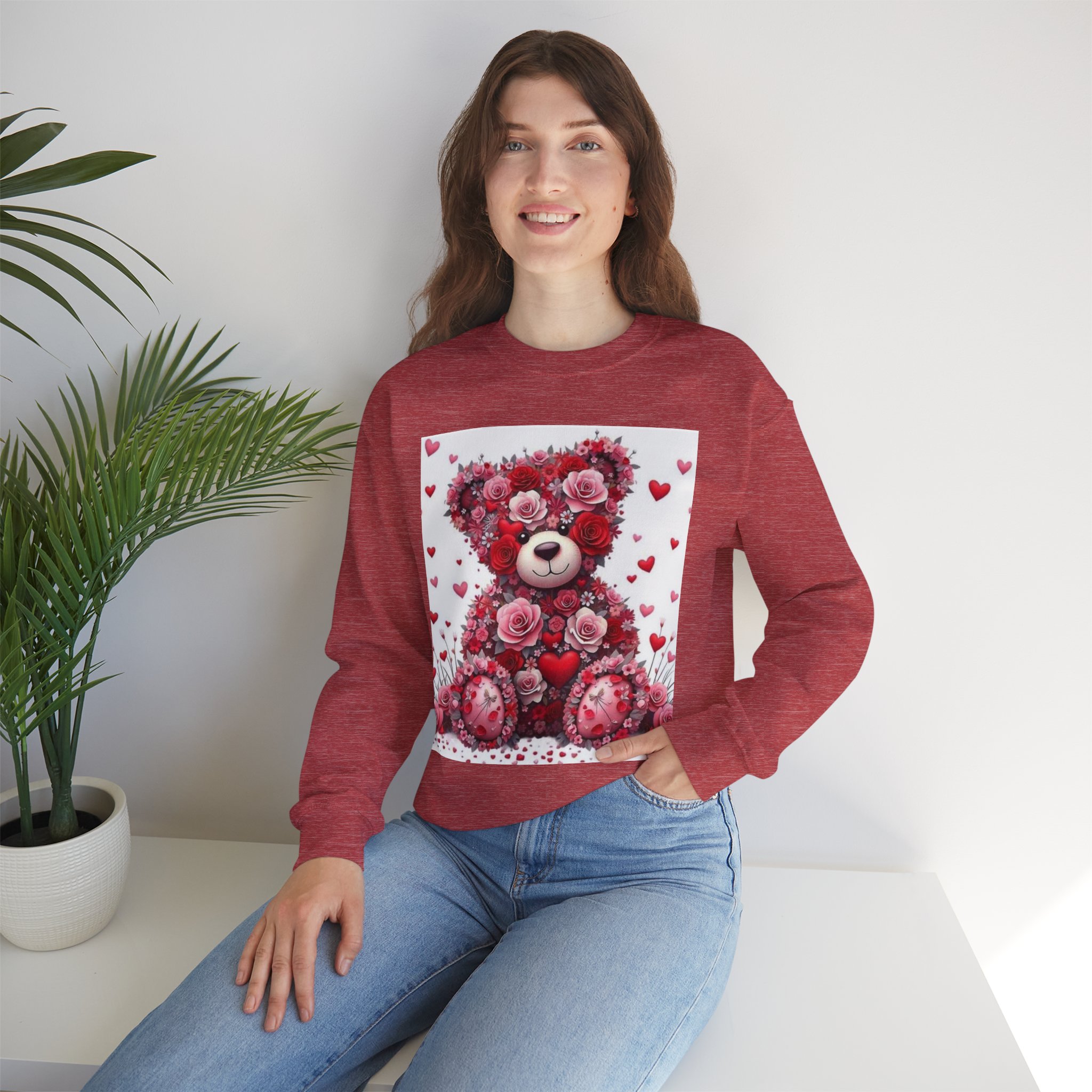 Valentine Floral Teddy Sweatshirt