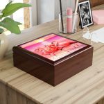 Flamingo Sunset Jewelry Box — Pink Tropical Keepsake Box