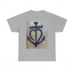 Nautical Heart Anchor Tee, Casual Cotton T-Shirt, Summer Fashion, Beachwear, Gift for Sailors, Marine Life Lovers