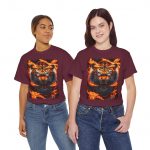 Flaming Tiger Graphic Tee — Fierce Fire Animal Shirt