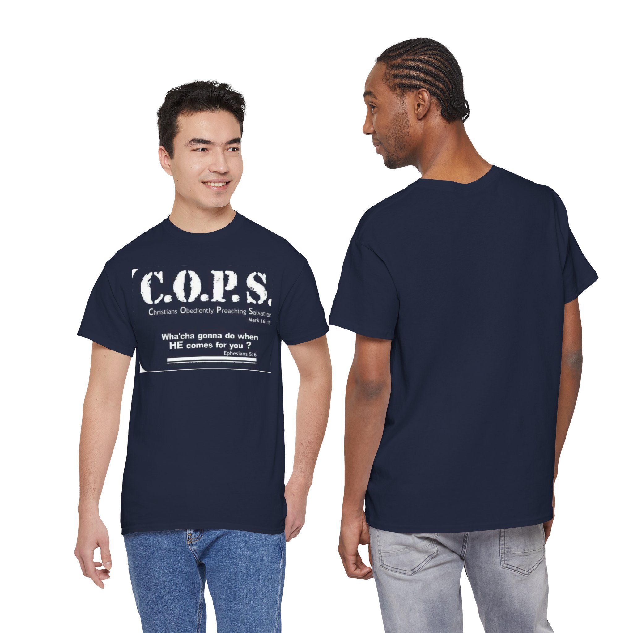 COPS Humor Tee, Unisex Heavy Cotton Tee for Gifting, Casual Wear, Police Enthusiast Shirt, Funny Statement T-Shirt