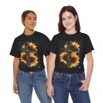 Sunflower Cross Unisex Heavy Cotton Tee | Faith-Based Gift, Casual Wear, Christian Tee, Flower Design, Spiritual Apparel