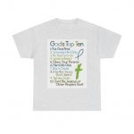 God’s Top Ten Unisex Cotton Tee - Faith T-Shirt for Believers, Religious Gift, Church Wear, Inspirational Apparel, Casual Outfit