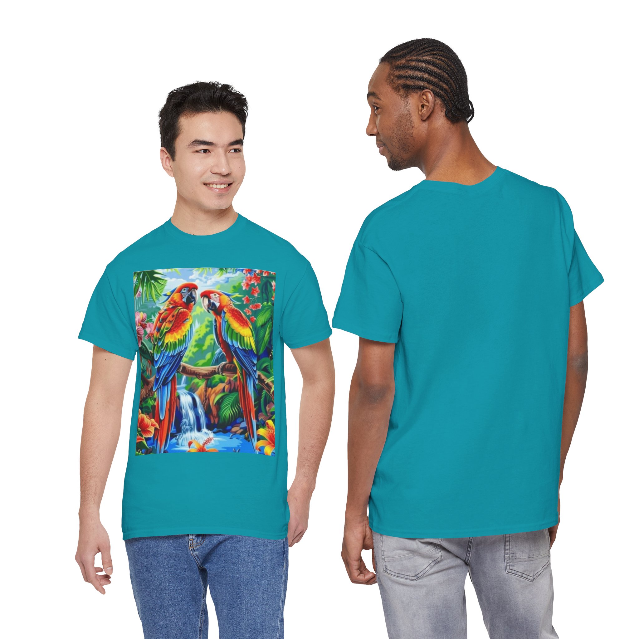 Parrot Paradise Tee — Colorful Tropical Macaw T-Shirt