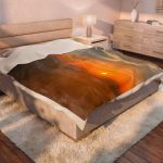 Sunset Beach Velveteen Plush Blanket — Soft Coastal Throw