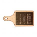 Engraved Motivational Wooden Cutting Board — 'Focus, Inspire, Encourage'