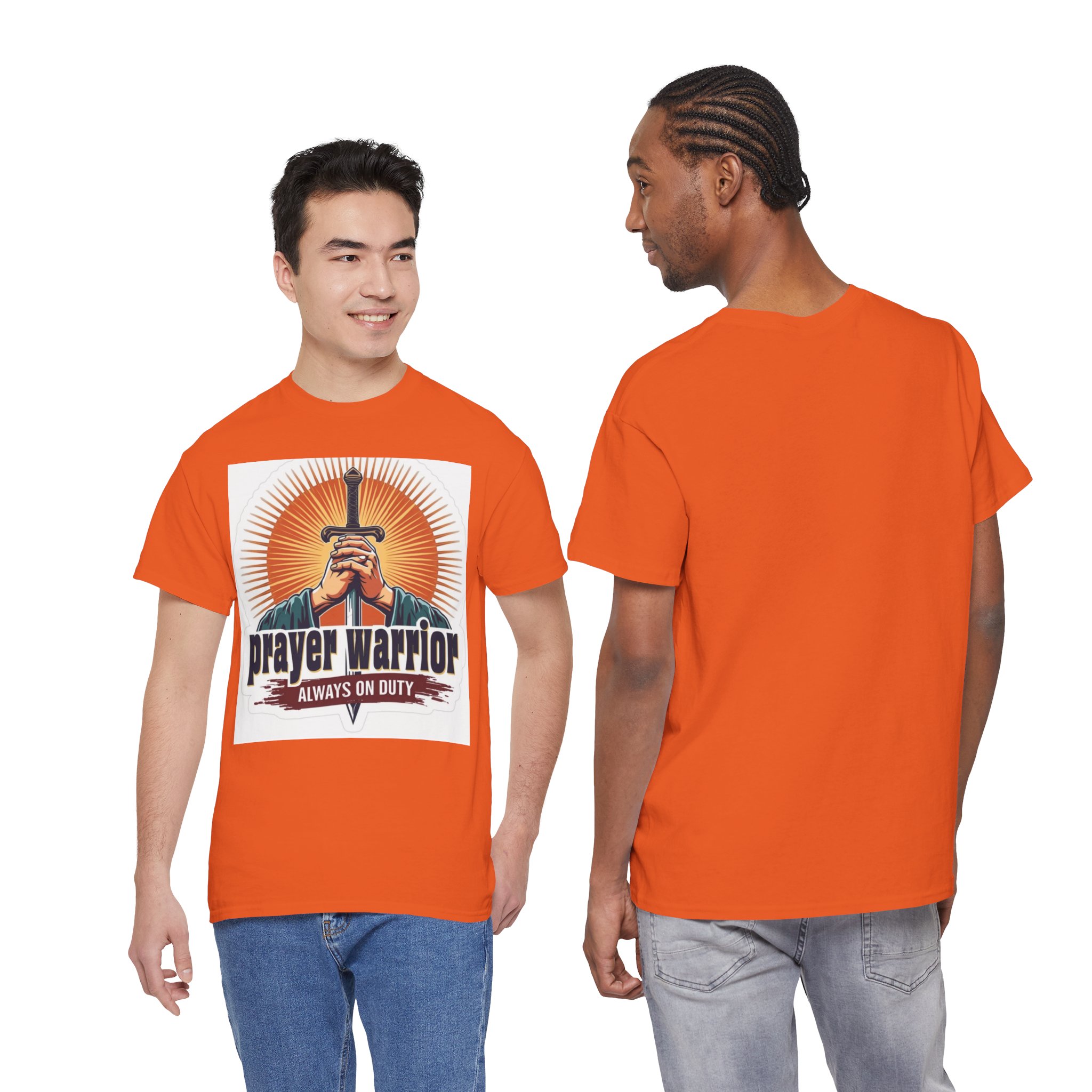Prayer Warrior T-Shirt — 'Prayer Warrior Always On Duty' Christian Faith Tee