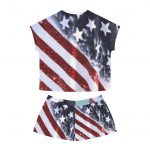 Women's American Flag Pajama Set - Patriotic Short Sleepwear