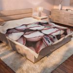Baseball Pattern Velveteen Plush Blanket – Soft Sports Throw for Fans