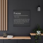 Focus Definition Matte Canvas Wall Art – Motivational Office Decor