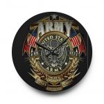 U.S. Army Emblem Acrylic Wall Clock — Military Pride Home Decor