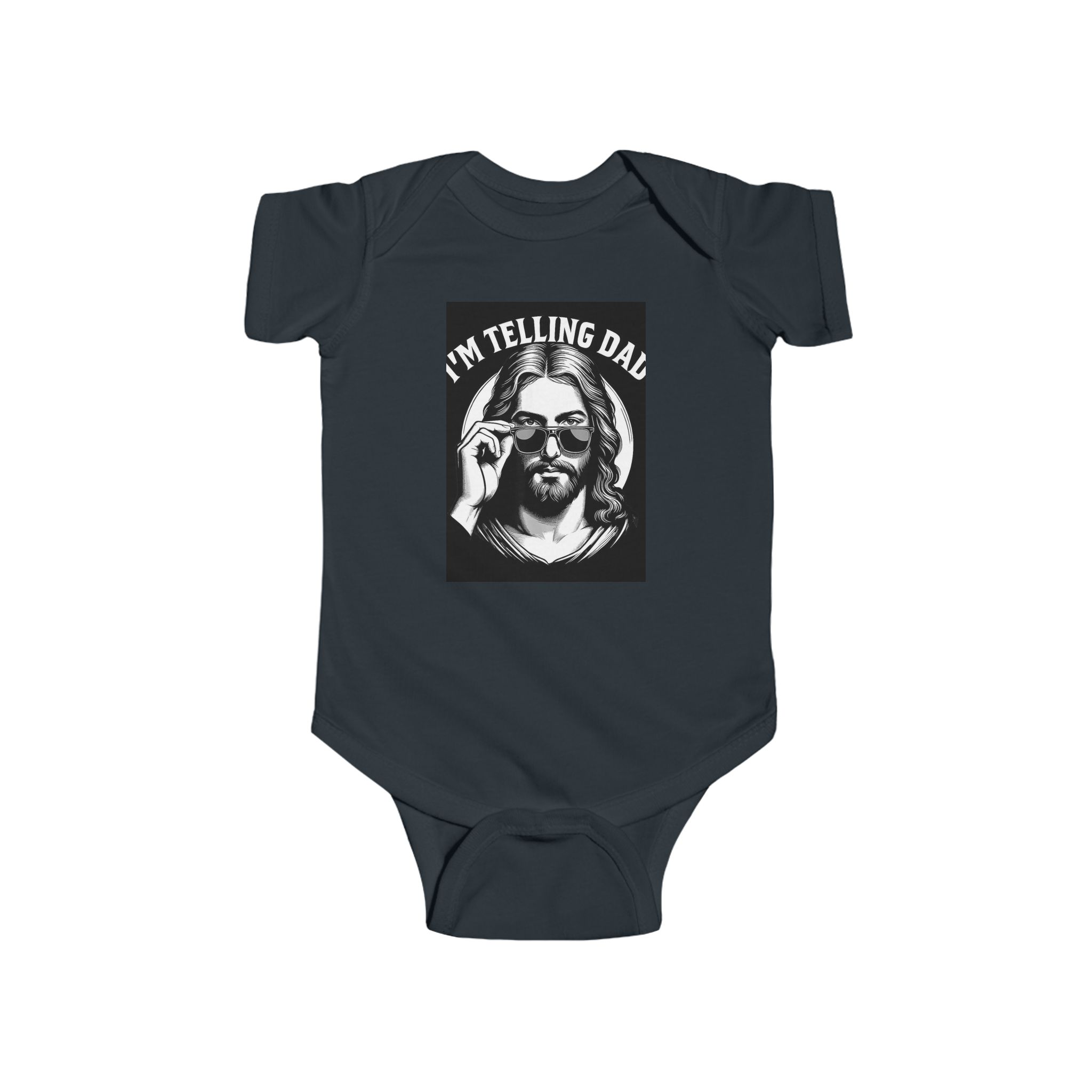 Baby Bodysuit - "I'm Telling Dad" Retro Sunglasses Graphic