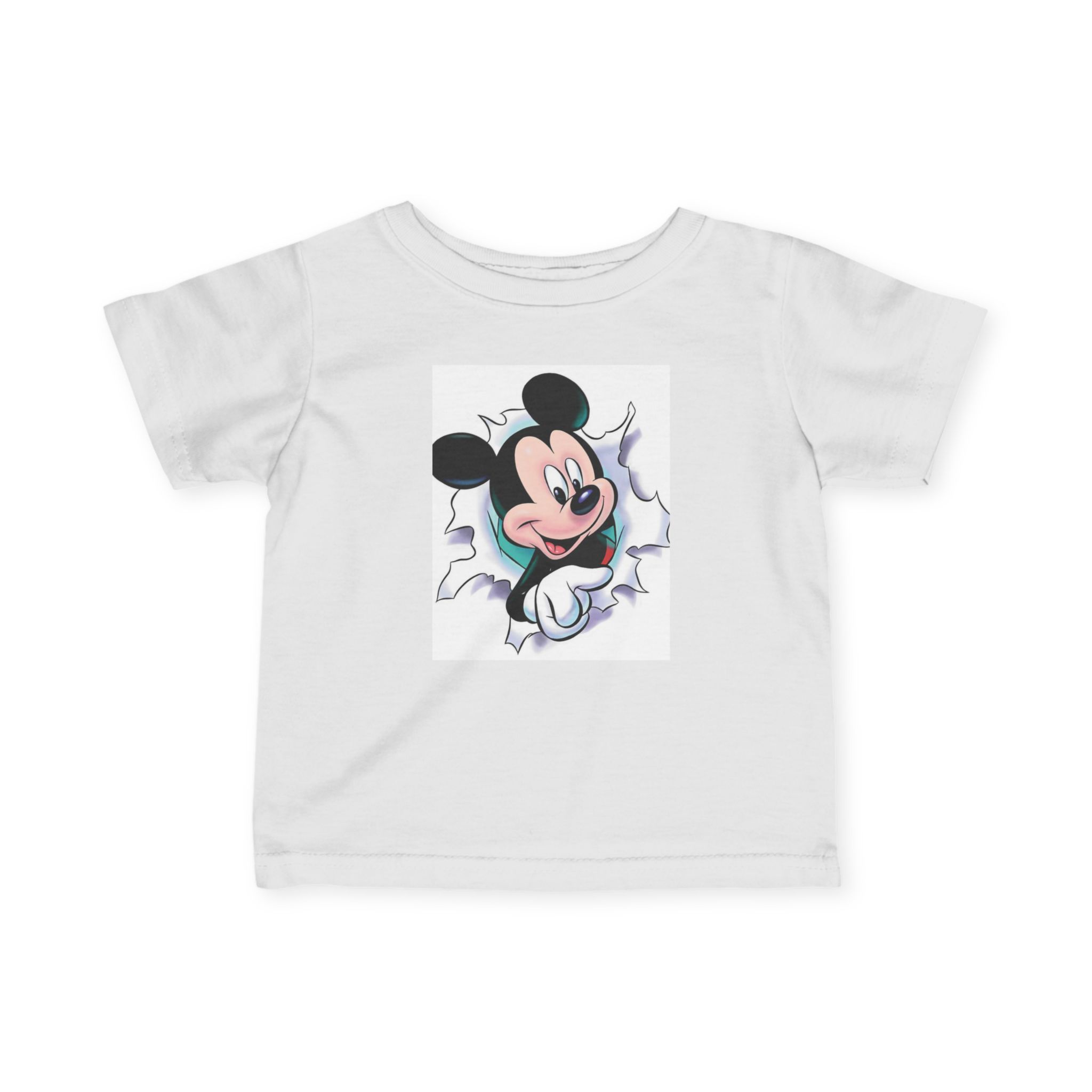 Infant Tee — Cute Peeking Mouse Cartoon Baby Shirt