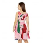 Cherry Blossom Skater Dress — Pink Fruit Floral AOP