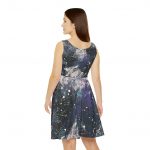 Galaxy Paint Splash Skater Dress — Cosmic Abstract AOP Women's Dress
