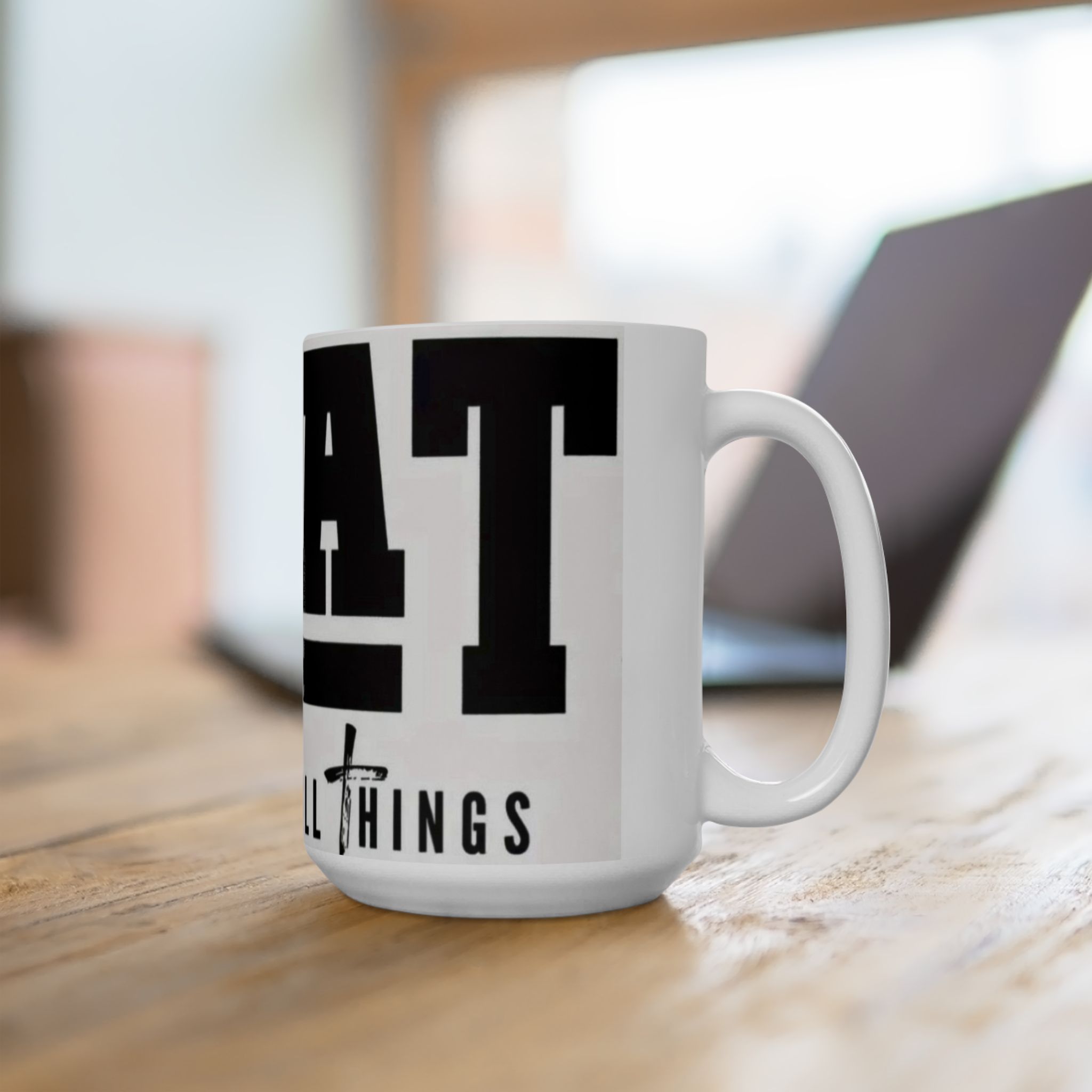 Coffee Mug — 'God Over All Things' Bold Faith Ceramic Mug (11oz & 15oz)