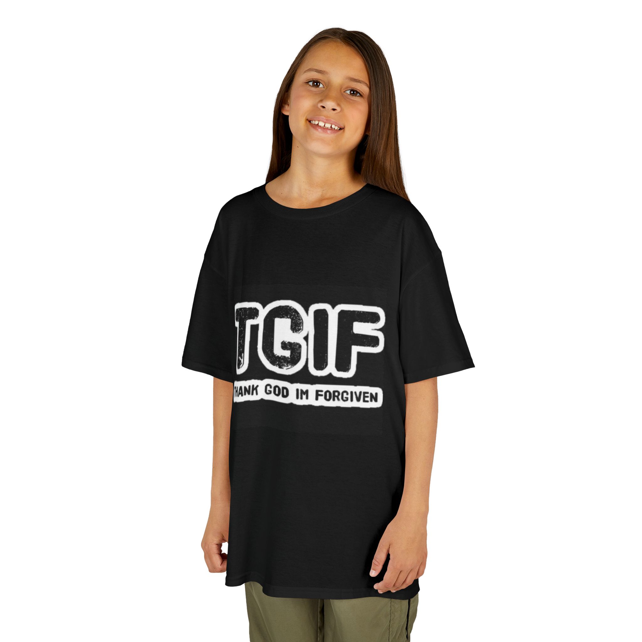 TGIF Kids Heavy Cotton™ Tee - Fun Weekend Shirt, Cute Graphic Tee for Kids, Perfect for Holidays, Gifts, Everyday Wear