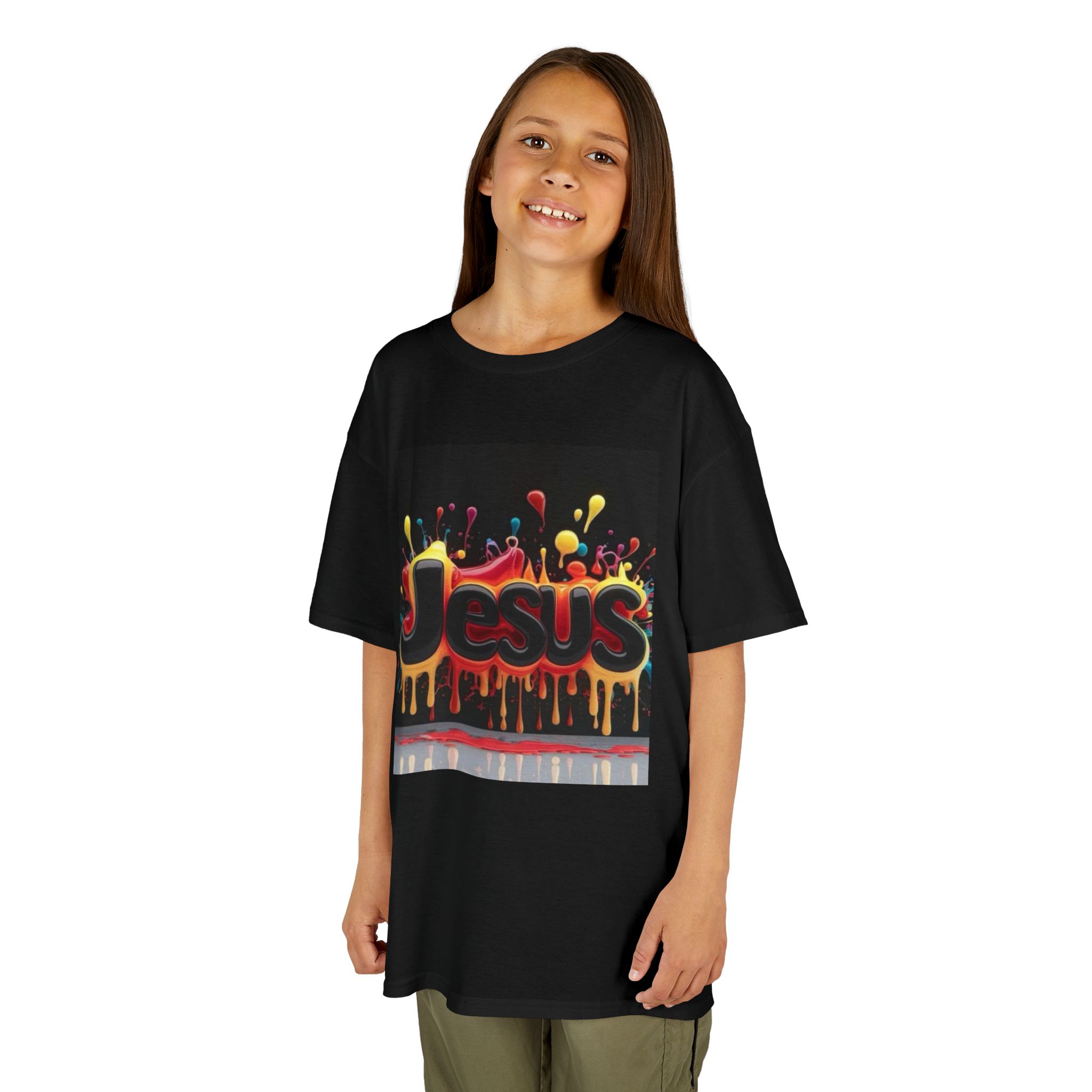 Vibrant Kids Jesus Tee - Fun Graphic T-Shirt for Church Events, Birthday Parties, Faith Celebrations, Summer Outings, Everyday Wear