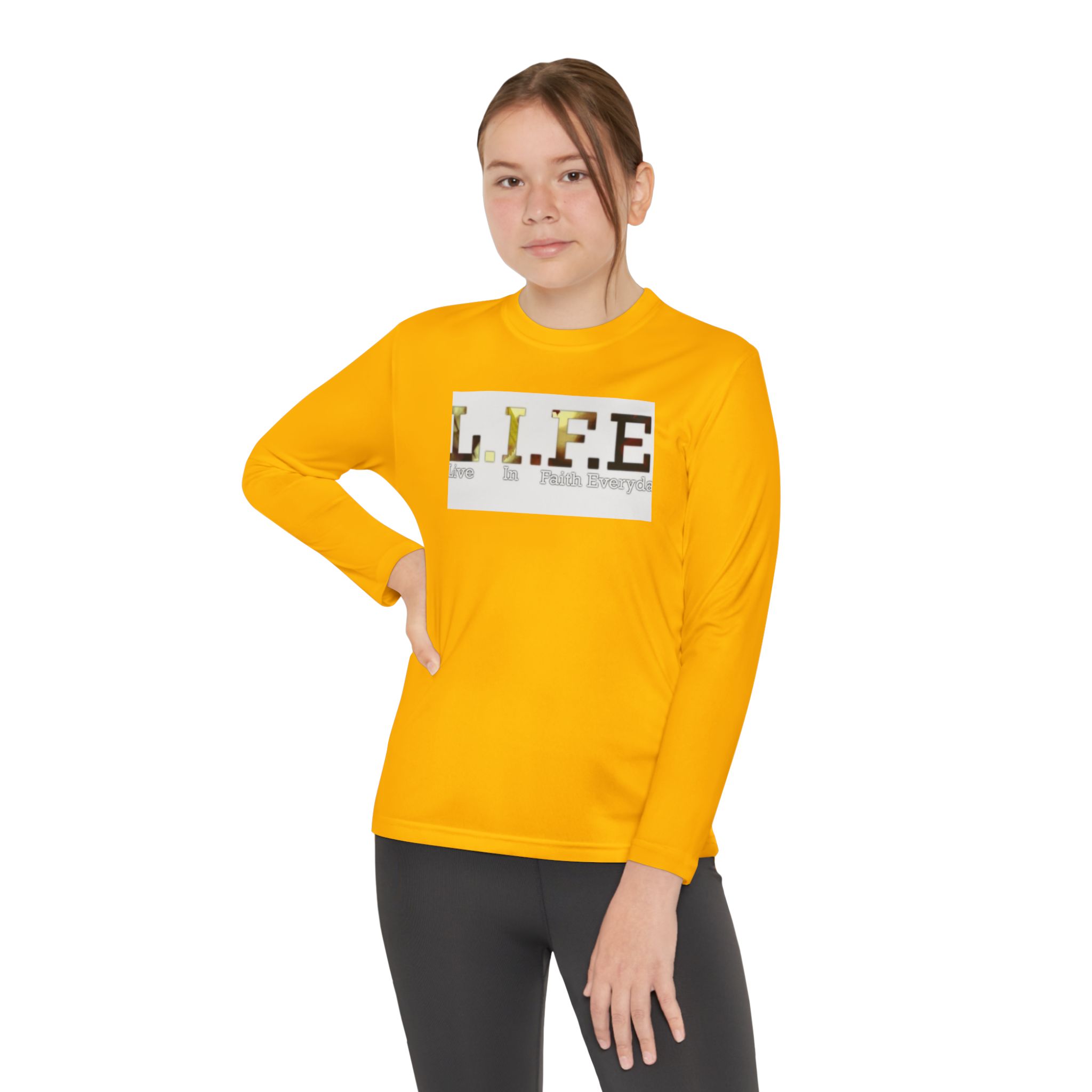 L.I.F.E. Youth Long Sleeve Tee | Motivational Tee, Kids Apparel, Birthday Gift, Activewear, Stylish Casual Wear