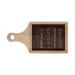 Engraved Motivational Wooden Cutting Board — 'Focus, Inspire, Encourage'