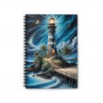 Lighthouse Night Spiral Notebook — Ruled Journal for Sea Lovers & Dreamers
