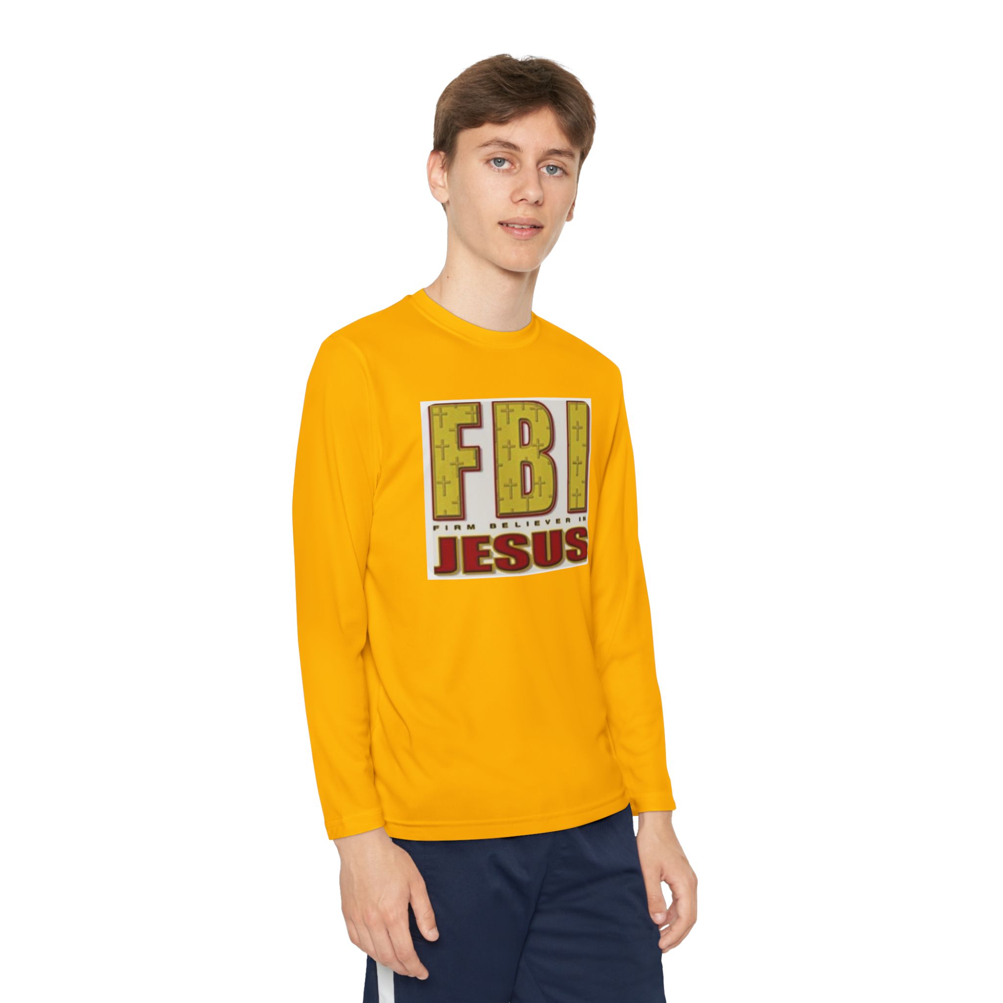 Youth Long Sleeve Tee - FBI for Jesus | Faith-Based Apparel, Religious Gifts, Christian Youth Wear, Casual Tees, Inspirational Shirts