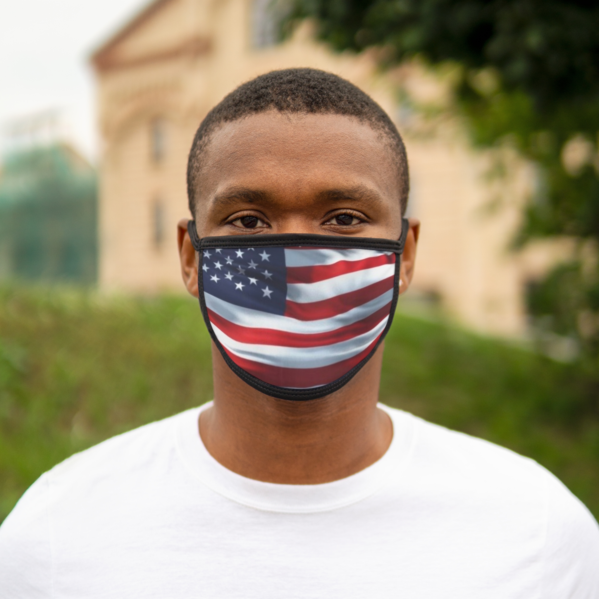 American Flag Face Mask — Patriotic USA Reusable Cotton Blend Mask