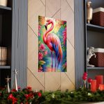 Tropical Flamingo Poster — Vibrant Matte Vertical Wall Art