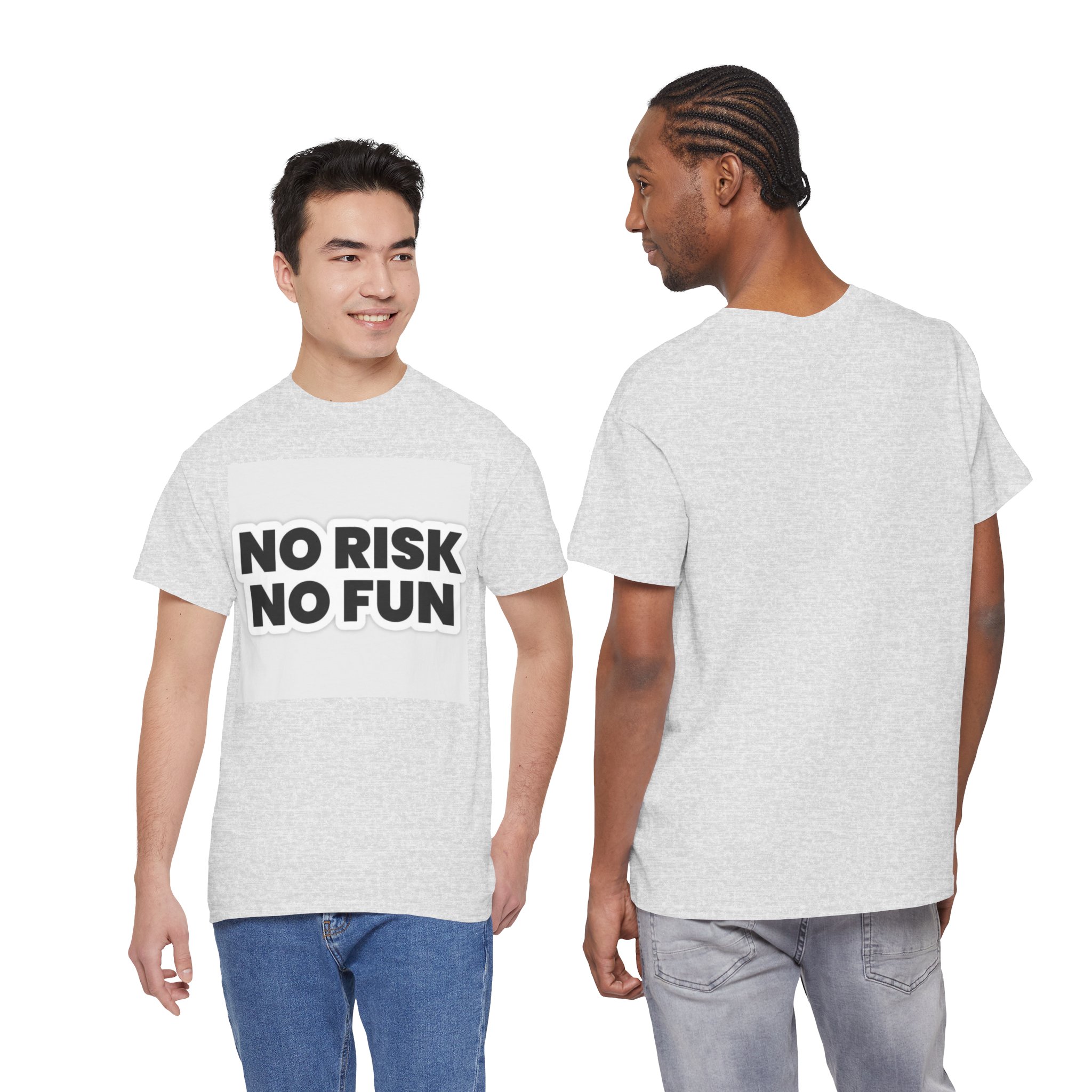 No Risk, No Fun Unisex Cotton Tee - Casual T-Shirt for Adventurers, Great Gift for Friends, Everyday Wear, Birthday Celebration, [...]
