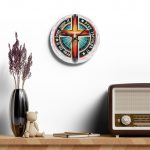 Acrylic Wall Clock — 'Pray Through It' Cross Christian Decorative Clock