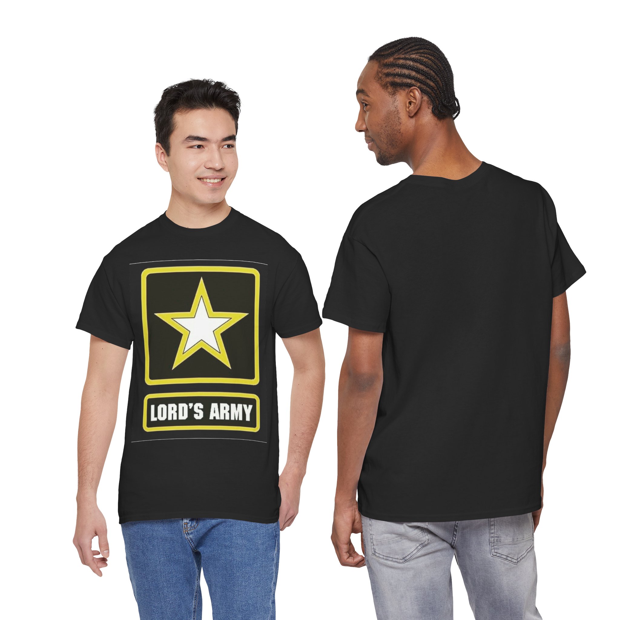 Unisex Heavy Cotton Tee featuring 'Lord's Army' - Faith-Based Apparel for Church Events, Gifts, Youth Groups, Comfortable Wear