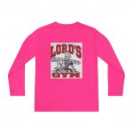 Youth Competitor Tee - Gym Life, Fitness Apparel, Workout Gear, Lord's Gym Shirt, Pink Long Sleeve Top, Activewear for Kids