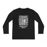 Youth Long Sleeve Competitor Tee - Straight Outta Darkness, Gospel Tee, Faith Shirt, Youth Christian Apparel, Inspirational Clothing