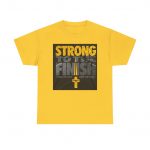 Strong to the Finish Unisex Heavy Cotton Tee, Motivational T-Shirt, Faith-based Apparel, Gift for Him/Her, Inspirational Clothing