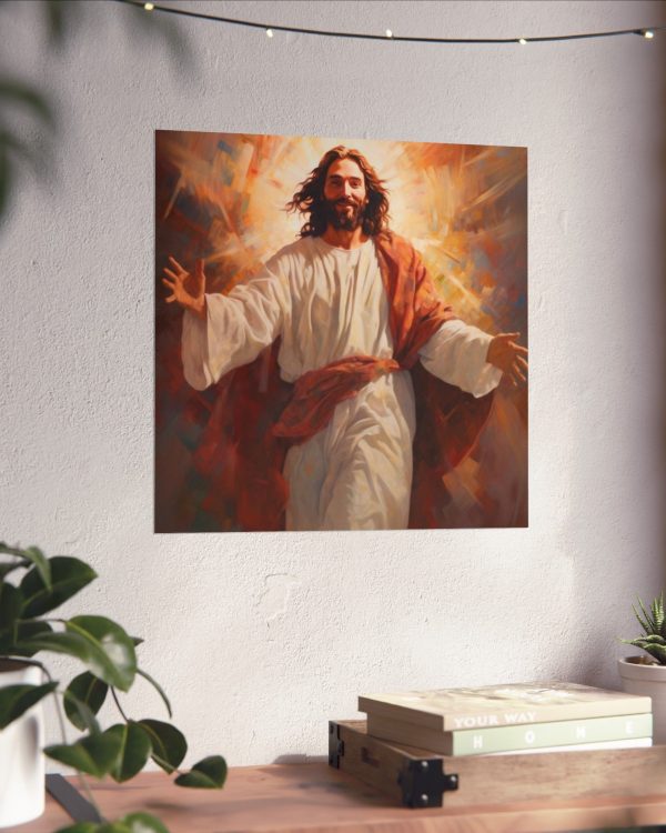 Inspirational Jesus Christ Poster — Religious Wall Art Matte Vertical