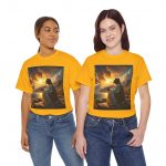 Religious Graphic Tee — Serene Prayer Scene Christian T-Shirt