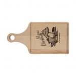 Engraved 'Slow Living' Beach Scene Wooden Cutting Board
