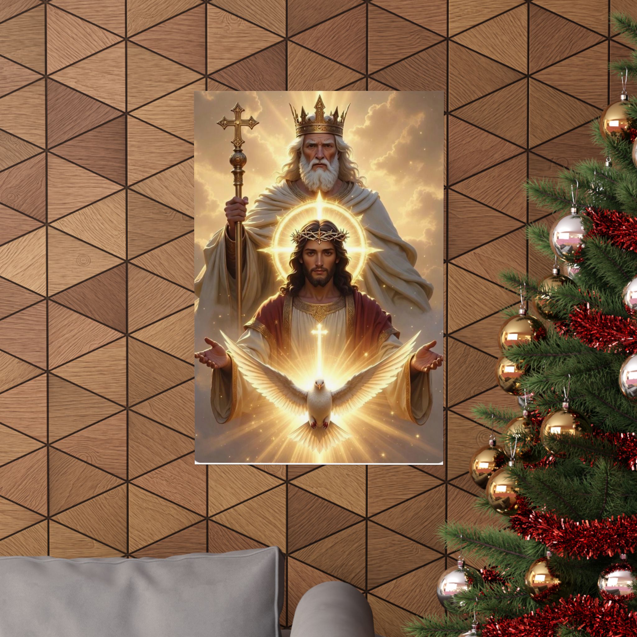 Religious Poster — Trinity Illustration Matte Vertical Wall Art