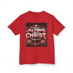 Inspirational Kids Tee with Philippians 4:13, Children's Faith Shirt, Christian Youth Apparel, Church Gift for Kids, Motivational Red Tee