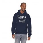 COPS Hoodie: Casual Streetwear for Every Occasion, Unisex Sweatshirt, Unique Gift for Friends, Perfect for Events