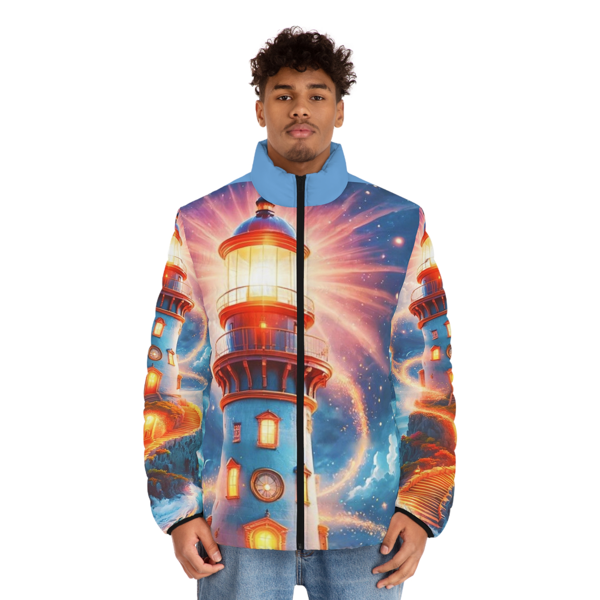 Lighthouse Dreamscape Puffer Jacket