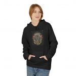 Hoodie — Vintage Floral Skull Crest Graphic Hoodie