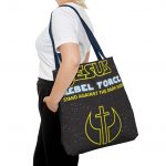 Jesus Rebel Force Tote Bag — "Stand Against the Dark Side" Christian Star Wars-Inspired Tote